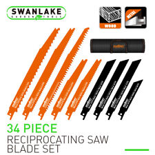 34 Pack Reciprocating Saw Blades Metalwoodcutting Pruning With Organizer Pouch