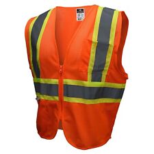 Ansi Class 2 Mesh High Visibility Reflective Hi Vis Orange Road Work Safety Vest