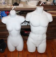 Vintage Mannequin Male And Female Hanging Display For Shop Or Photos Heavy Duty