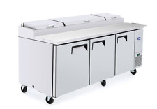 Atosa Usa Mpf8203gr 93 Three Section Reach-in Refrigerated Pizza Prep Table