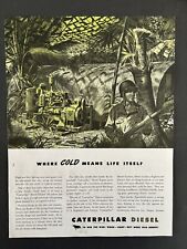 Caterpillar Diesel Peoria Illinois. Fighting Men Generator Vintage Print Ad1944