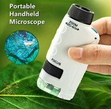 Pocket Microscope Kids Science Toy Mini Hand Microscope With Led Light 60-120x