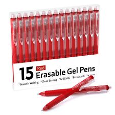 Erasable Gel Pens Lineon 15 Pack Red Retractable Erasable Pens Clicker Fine Po
