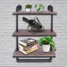 Industrial Pipe Shelving Iron Pipe Shelves Wall Mounted Hanging Floating Rack