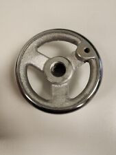 Cast Iron Hand Wheel Crank 4 With 34-10 Threaded Bore Chrome Plated