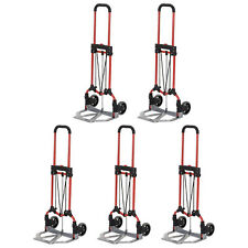 Magna Cart Personal Mci Folding Hand Truck Wrubber Wheels Redsilver 5 Pack