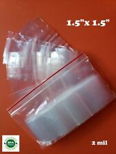 1.5 X 1.5 Clear Zip Seal Lock Top Plastic Bags 2mil Jewelry Pill Small Mini