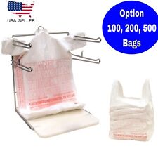T Shirt Bags Plastic Grocery Shopping Carry Out Thank You Bag 11.5x6.5x22