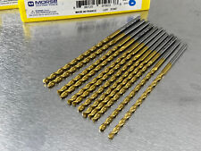 12 Morse 3.7mm Cobalt Drill Taper Length Tin Coated Hssco5