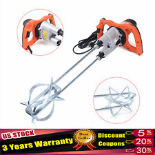 Electric Mortar Mixer Dual 2 Speed Paint Cement Grout Mortar Twin Paddle 1800w