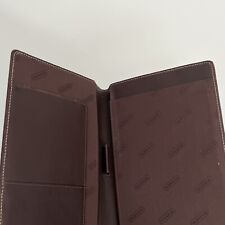 Vintage Coach Brown Leather Folder Organizer Planner Notepad Portfolio 6x8 Dark
