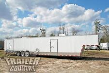 New 2024 8.5x48 8.5 X 48 Enclosed Gooseneck Cargo Car Hauler Toy Trailer Loaded