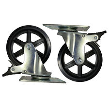4 Large Industrial Furniture Plate Caster Wheels With Dual Locking