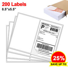 Half Sheet 200 Shipping Labels 8.5x5.5 Rounded Corner Self Adhesive 2 Per Sheet