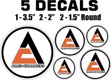 5 Round Allis Chalmers Vinyl Decals