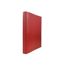 Jam Paper Italian Leather 0.75 Inch Binder Red 3 Ring Binder Sold Individually