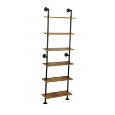 Industrial Pipe Shelving 6-tier Pipe Shelves Ladder Shelf Modern Bookcase