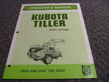 Kubota At70s Tiller Owner Operator Manual User Guide
