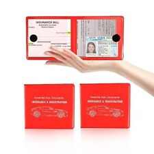 2x Large Car Registration And Insurance Holder Auto Essential Document Organizer