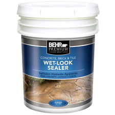5 Gal Wet Look Sealer For Concrete Masonry Top Coat Protects From Stains Durable