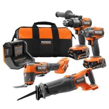 Ridgid 18v Brushless Cordless 4-tool Combo Kit With 1 4.0 Ah And 1 2.0 Ah