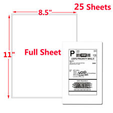 100 Full Sheet Shipping Labels 8.5x11 Self Adhesive Blank Paper For Laser Inkjet