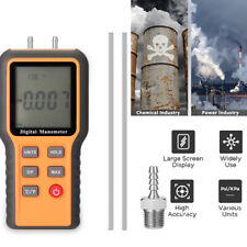 Dual Port Digital Lcd Manometer Air Pressure Meters Indoor Temp Measure H2q1