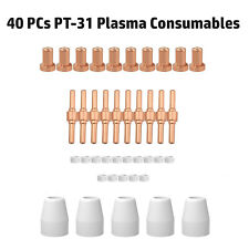 40 Pcs Air Plasma Cutter Consumables Extended Electrodes Nozzles Tips Pt 31