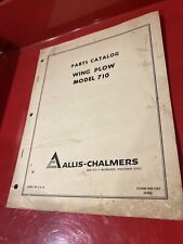 Allis Chalmers Model 710 Wing Plow Parts Catalog Manual 669 9001347 Tb67