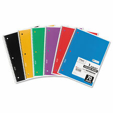 Mead Spiral Bound Notebook Perforated College Rule 10 12 X 8 White 70 Sheets