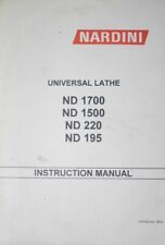 Nardini Nd 1700 1500 220 195 Lathe Operator Parts Wire Manual 77 Pages