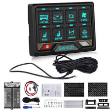 Color Rgb 8gang Switch Panel Blue Multifunction Auxiliary Circuit Control 1224v