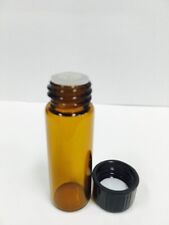 144 Pcs Amber 1 Dram Glass Vials 15mm X 45mm With Orifice Reducer