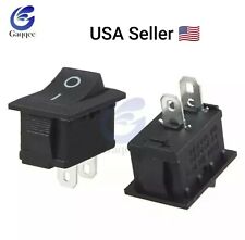 1 Pc Black Push Button Mini Switch 6a-10a 250v Kcd1-101 2pin Snap-in Onoff