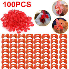 100pcs No Fighting Pinless Chicken Peepers Pheasant Poultry Blinders Spectacles