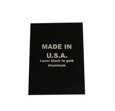 5x7 Laser Gloss Black To Gold Aluminum Blanks - Square Corners - Set Of 10