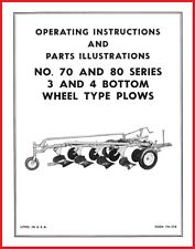 Allis Chalmers No. 70 Series 80 Wheel Type Plow Owners Parts Manual 3 4 Bottom