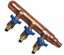 3 Port Pex Plumbing Manifold 34 Male 12 Ball Valve Close End Barbed End