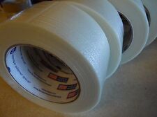 4 Rolls 2 X 60 Yds Fiberglass Reinforced Filament Strapping Packing Tape Clear