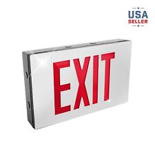Ls Double Faced Red Led Emergency Exit Sign Light Panel Wallceiling Mount 1pc