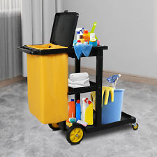 Dc Diclasse Commercial Housekeeping Janitorial Utility Cart W3 Tier Shelves Bag