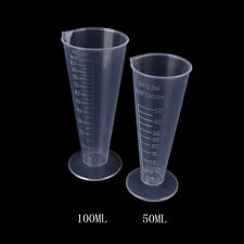 50ml 100ml Plastic Beaker Graduated Measuring Cup For Lab Kitchen J-