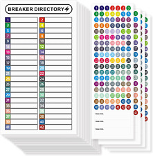 16 Sheets Breaker Panel Labels Electrical Box Sticker Numbers Sticker Waterproof