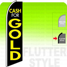Cash For Gold Swooper Flag Feather Banner Sign 11.5 Tall Flutter Style Kb