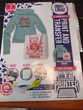 New Iron On Transfer Paper 7 Sheets 8.5 X 11 Easy To Personalize S10