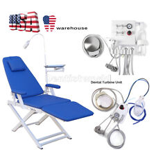 Dental Portable Mobile Chair Led Folding Chair Air Turbine Unit 4 Hole Tubing