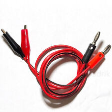 Multimeter Banana Plug To Alligator Clip Test Cable 1pcs Red Black 1m