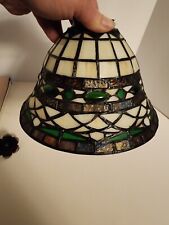 Astoria Grand Diane Steel Armed Wall Sconce With Tiffany Shade- Read Description