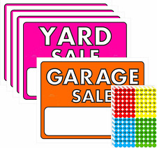 5-pack Double-sided Yard Sale Sign Kits With 1400 Pcs Sale Pricing Stickers Lar