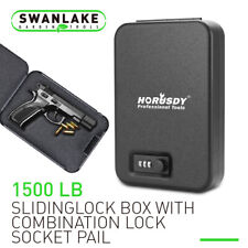 9.5 Portable Security Case Lock Box Safe Combination Lock 1500lb Cable Gun Safe